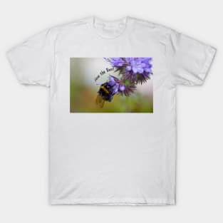 Bee on a Blue Tansy T-Shirt